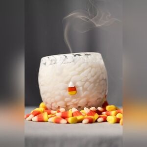 Anthropologie Mystic Confetti Icon Candy Corn Glass Candle